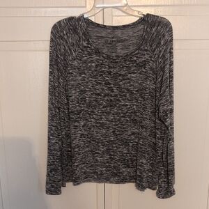 American Eagle Outfitters Black and White Long Sleeve Soft & Sexy Top